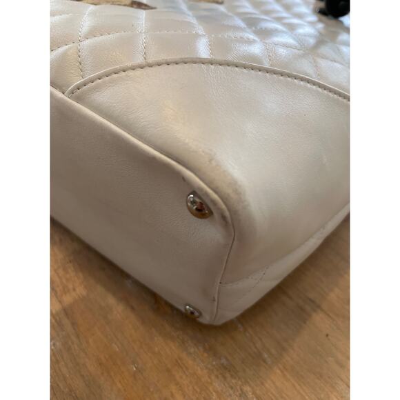 Chanel Python Ligne Cambon Tote White Quilted Leather and matching wallet - Picture 14 of 16